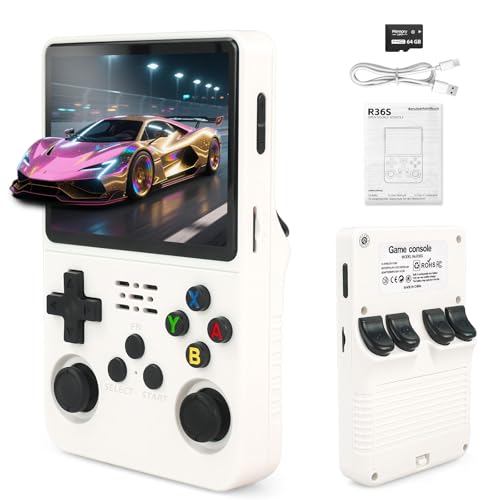 R36S Retro Handheld Video Game Console Linux System 3.5-inch IPS Screen Portable Handheld Video Player 64GB 15000 Games